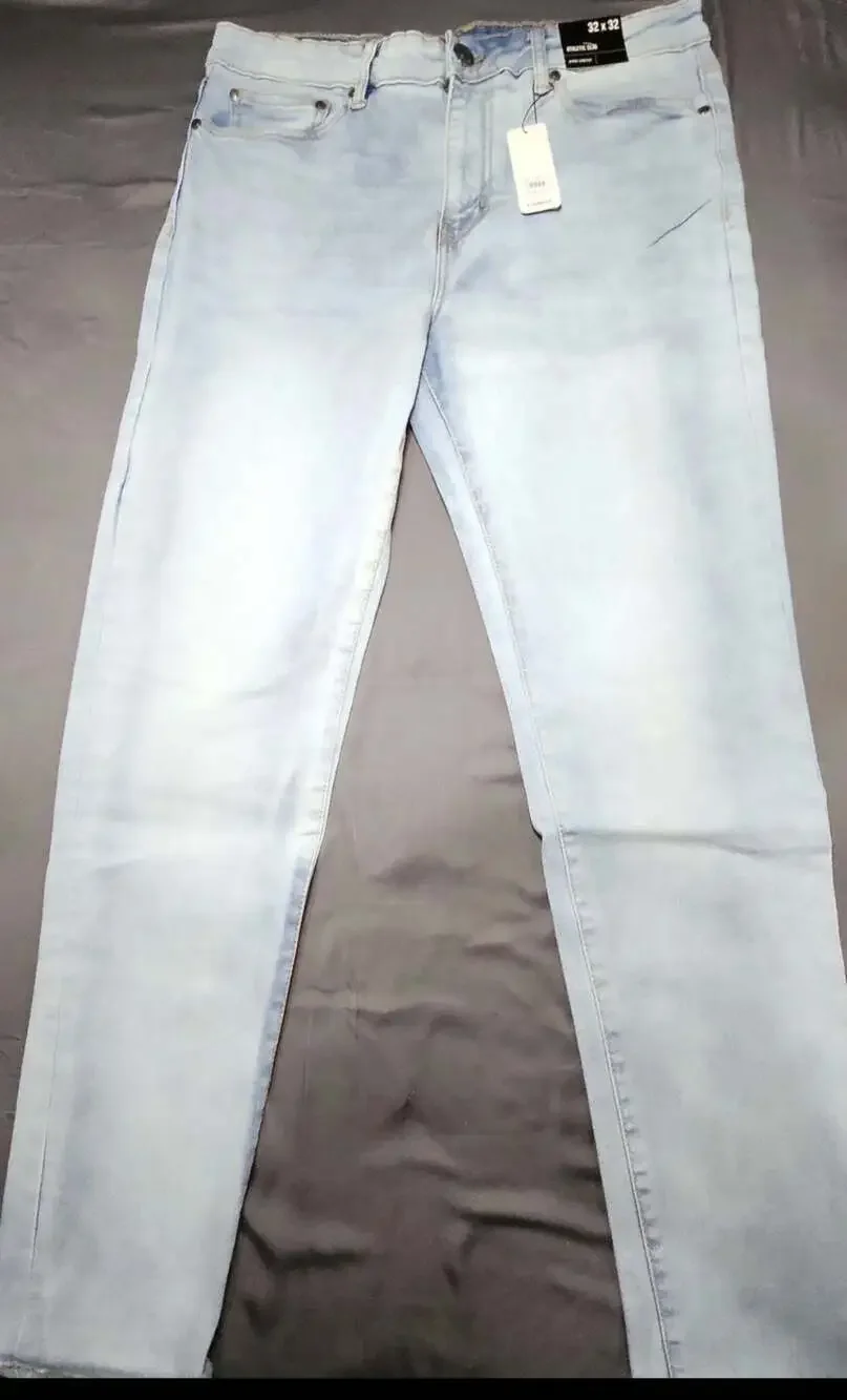 Express Hyper Stretch Athletic Slim Jeans Light Wash 36x30 - Picture 4 of 4